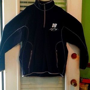 Antigua Kyle Busch black with gray trim long sleeved pullover size large